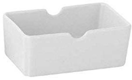 SWEET HOME Porta bustine da zucchero e tè in porcellana bianca cod.BR00730LU cm 10x6x4h by Varotto & Co.