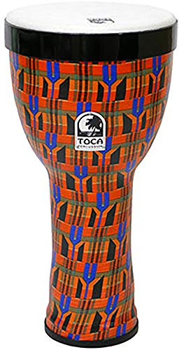 TOCA Nesting Drums Freestyle II (Wetterfeste PVC-Trommel, für Indoor & Outdoor, platzsparend, leichtgewichtig, für musikalische Bildung & Therapie, Durchmesser: 10), Kente Cloth
