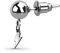Autiga Helix Ohr Piercing Stecker Edelstahl Tragus Blitz Lightning Zirkonia Kristall Silber-klar