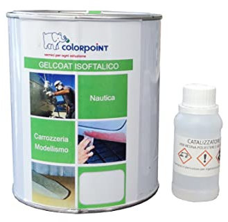Gelcoat isoftalico paraffinato 1 KG Bianco
