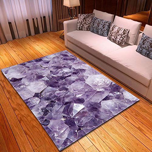 YQZS Teppich Schlafzimmer Teppich Orientteppich Lila 3D-Bohrer Teppich Bad Küche Soft Teppich Bodenmatte Home Decor,,120X160(47X63Inch)
