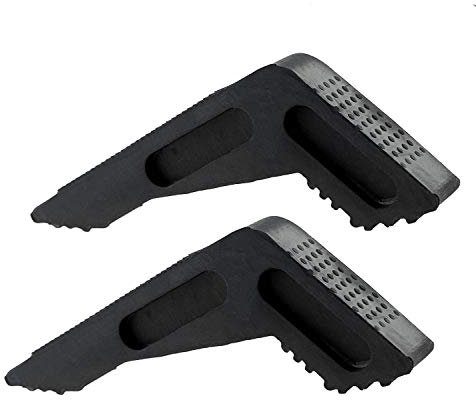 iDFURLF Tall Door Stopper, Rubber Large Door Stop Wedge - 2 Pack Black