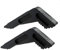 iDFURLF Tall Door Stopper, Rubber Large Door Stop Wedge - 2 Pack Black