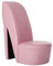 vidaXL Schuhsessel High Heel Design Sessel Stuhl Polstersessel Wohnzimmersessel Loungesessel Relaxsessel Hocker Sitzhocker Rosa Kunstleder