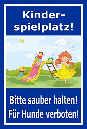 Melis-Folienwerkstatt Schild - Kinder-Spielplatz - 60x40cm - 3mm Hartschaum – 20 VAR S00187-017-F