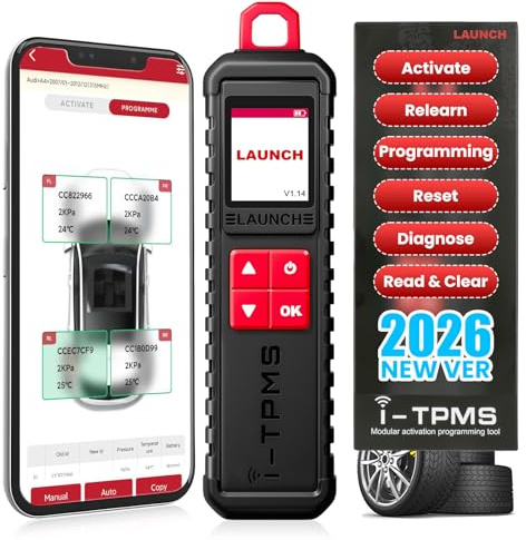 2025 Upgrade LAUNCH X-431 i-TPMS TSGUN Tire Pressure Detector Tool,Relearn,Reset and Coding TPMS sensors,Work with Launch X431 V/V+,PRO3S+,Pro3 ACE/APEX,Pro5,PAD V/VII,App Based TPMS Tool for Android