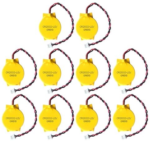 10X EEMB 3V CR2032 CMOS batteria con cavi e connettore del cavo MOLEX per computer o laptop batteria della scheda madre non ricaricabile