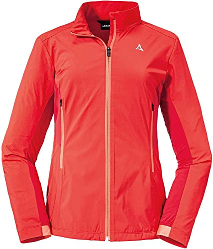 Schöffel Damen Softshell Jkt Avdalen L, sportliche Wanderjacke aus Venturi mit 4-Wege-Stretch, wasserabweisende, leichte Sommerjacke, lollipop, 36