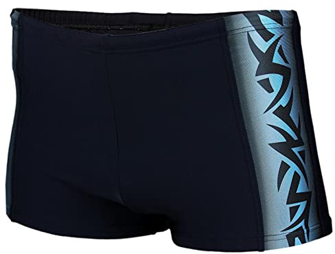 Aquarti Maillot de Bain avec Rayures Shorts de Natation pour Homme, 13717C Noir/Bleu, 5XL
