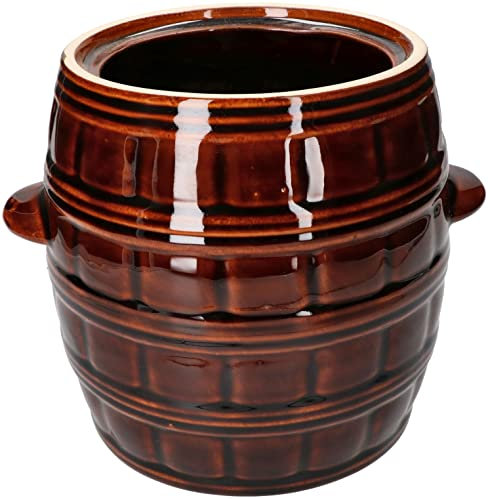 KOTARBAU® Keramiktopf 5 L Steinguttopf Sauerkrauttopf zum Einlegen von Speisen