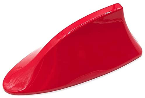 YHQKJ Voiture Antenne Aileron De Requin pour Peugeot 206 307 406 407, Antennes De Toit AM/FM Signal Radio Antenne Remplacement Accessoires,E/Red