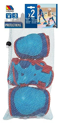 MOLTO | Protecciones para Patinar | Coderas y Muñequeras Ajustables Azul | Talla M | Juguetes Educativos para Niños | Apto para niños Entre 3-10 años
