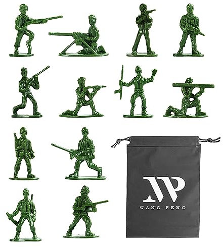 TAFACE - Set mit 100 Soldatenfiguren, 1 schwarze Aufbewahrungstasche, Traditionelle Grüne Armee-Soldaten, Militär-Actionfiguren, Kriegsaktion-Figuren