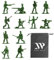 TAFACE - Set mit 100 Soldatenfiguren, 1 schwarze Aufbewahrungstasche, Traditionelle Grüne Armee-Soldaten, Militär-Actionfiguren, Kriegsaktion-Figuren