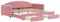vidaXL Tagesbett, Sofabett Ausziehbar mit Schubladen, Gästebett Schlafsofa für Schlafzimmer Wohnzimmer, Sofa Ausziehbett, Rosa 100x200cm Samt