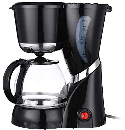 HWSY Cafetera eléctrica de 550W y 220V, cafetera de 600Ml con 4-6 Tazas de té, cafetera por Goteo, Jarra de Vidrio, Tetera para té y café casera, Nueva Interesting