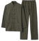 G-LIKE Costume traditionnel chinois d'arts martiaux pour homme Kung Fu Tai Chi Classique Tangzhuang Chemise Pantalon Tenue d'entraînement, Vert kaki, XL