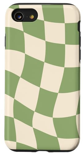 iPhone SE (2020) / 7 / 8 Case Checkered Green Cool Checkerboard Aesthetic Gift Case