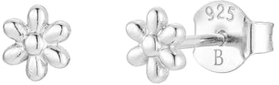 Brandlinger ® Ohrstecker Silber 925. Ohrring Blume. Schmuck Damen vergoldet mit 18 Karat (Silber und Gold) für Frauen und Mädchen. Ohrstecker Blümchen. Größe Blüten Ohrstecker 5mm.