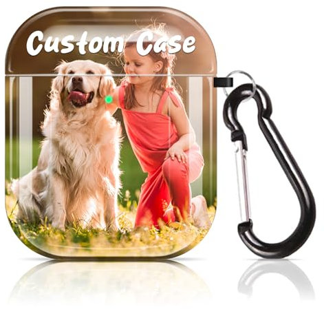 GYEBLUE Personalisierte AirPod Hülle mit Foto, Benutzerdefinierte Hülle Kompatibel mit AirPod 2nd/1st Generation Hülle, Design Ihr Foto Text Name AirPod Case Personalisierte Geschenk (für AirPod 2&1)