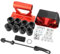 Ayztantine Supporto per Forcella per Bici Supporto for Forcella Bici, Portapacchi for Auto, Supporto for Perno Passante a sgancio rapido(4 Set Adapter Red)
