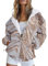 QUINTRA Kapuzenpullover Damen Gradientenfarbe Druck Langarm Sweatshirt Kapuzenjacke mit Taschen (J, S)