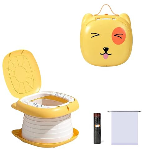Klapptoilette für Kinder,Kindertoilette Tragbar,Kinder Reise Töpfchen,Töpfchen Faltbar,Tragbare Baby Toilette,Tragbares Reisetöpfchen