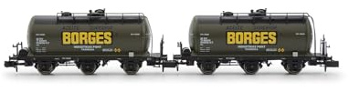 ARNOLD HN6673 RENFE, 2-unit set 3-axle tank wagons Borges, epIII Freight Wagons