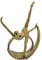 WB wohn trends Moderne Skulptur Gymnastik, Bronze Gold, 40x25x16cm Deko-Figur Windung