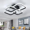 DELIPOP LED Deckenlampe, 60W 6750LM Modern LED Deckenleuchte Kaltweiß 6500K, Quadratisch Design Schwarz Acryl Deckenbeleuchtung für Wohnzimmer Schlafzimmer Esszimmer Arbeitszimmer