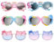 JSTHHTT 6 Pezzi Unicorno Occhiali da Sole per Bambini, Occhiali a Cuore, Occhiali da Sole Bambino Forma di Gatto, Telaio Flessibile, Unisex Bambini e Ragazzi