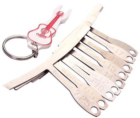 Toyvian 9piezas Medidores De Radio De Diapasón Herramientas De Luthier Para Guitarra Regla Guitarra Medidor De Radio Para Puente