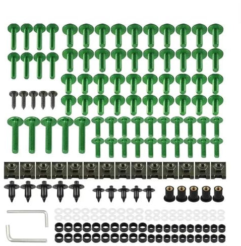 PIWINE Motorrad Verkleidung Bolzen Mutter Clip Kit Für Y&amaha C-Spec Für Raider XV1900 S XV1900S SCL SE Für Virago 250 525 525(Green)
