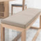 YFHT Bankauflage 60x40x5cm waschbares Bankkissen aus Leinen mit Rutschfester Unterseite und Paspel, Sitzkissen für Gartenbank, Terrasse, Innen Fensterbank, Flurbank, Rattanstühle usw
