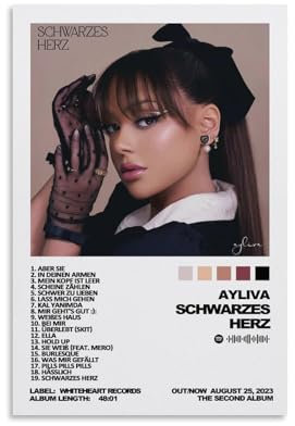 Ayliva Poster Music Singer Album Cover Für Zimmer, Ästhetische Leinwand-Wandkunst, Schlafzimmer-Dekor Poster 24x36inch(60x90cm)