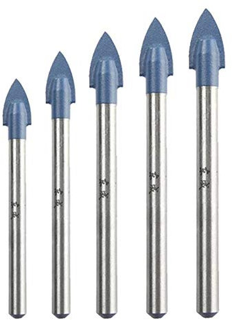 Juego de brocas for azulejos de vidrio, brocas con punta de carburo de tungsteno y diamante for azulejos de cerámica, mármol y espejos.(4mm)