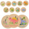 24pcs Wooden Dinosaur Memory Matching Game for Educational to Enhance Concentration and Brain Development Early Learning Aid for Dinosaur for Boys