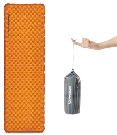 Naturehike PFAS-frei Camping Isomatte Ultraleicht 5,8 R-Wert | 8 cm Dicke Aufblasbare Isomatte 4 Jahreszeiten Luftmatratze, Schlafmatte mit Pumpsack für Camping, Outdoor, Wandern
