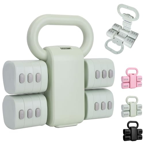 ZhaoCo 2-in-1 Verstellbare Hanteln Set, Umwandelbare Kettlebell, Jeweils 1/1,5/2/2,5KG Handhanteln für Home Gym Training, 4 in 1 Freihanteln Set für Frauen mit Schnellverstellung