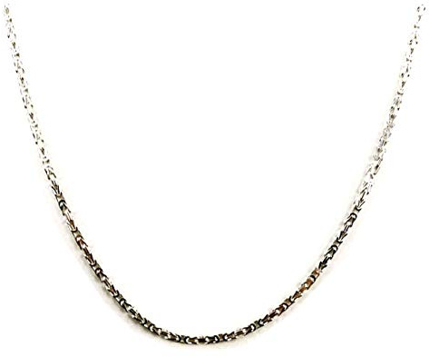 Halskette Byzantiner Königskette versilbert 3mm Länge 55cm, Herren-Kette Silberkette Damen Geschenk Schmuck ab Fabrik Tendenze-Italy