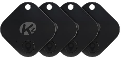 KZO Tracker Tag 4 Pack Bluetooth Schlüsselfinder Funktioniert mit iOS & Android, Telefonfinder, Lauter Klingelton, für Schlüssel, Brieftasche,Taschen