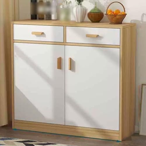 Cache Radiateur Mural à Double Porte, Avec Tiroirs et Étagère Supérieure, Panneau Épais pour Salon et Couloir(Beige)