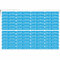 Indigos UG Namensaufkleber Kinder Schule - 150 Sticker - 36x7 mm - Aufkleber selbst gestalten - Namensschilder selbstklebend Kindergarten, Sticker KITA, Brotdose, Flasche, Federmappe Stifte - hellblau
