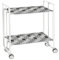 DON HIERRO - Carrito auxiliar plegable BAUHAUS con ruedas – Armazón metálico blanco, 2 niveles, 4 posiciones ajustables-88