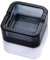 Lxuwbd ashtray, crystal glass ashtray (black, small)