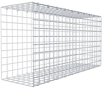 Gabiona Anbau-Gabione Typ2 eckig, Maschenweite 5 x 5 cm, Tiefe 30 cm, Gabione 100 x 50 x 30 cm (L x H x T), C-Ring