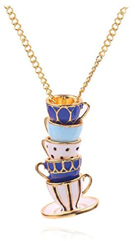 Tea Cup China Necklace, Teacup Jewellery for Women in an Organza Gift Bag