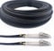 Elfcam® - 50m Gepanzerte Glasfaser-kabel LC/UPC auf LC/UPC OM3 Multimode Duplex 50/125um LSZH, LWL-Kabel LC für den Innen- und Außenbereich, Schwarz, 50M