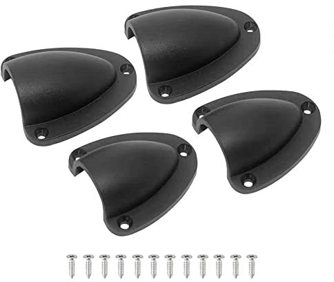DONGKER 4pcs Boat Hose Vent Cover, Nylon Clamshell Wire Cable Vent Cover w/12 screw for Boat Yacht Marine