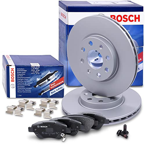 Bosch Bremsenset Vorderachse inkl. Bremsscheiben Vorne Ø 257,4 mm Belüftet und Bremsbeläge Vorne, Passend für OPEL ADAM (M13), CORSA D (S07), CORSA D Kasten/Schrägheck (S07)